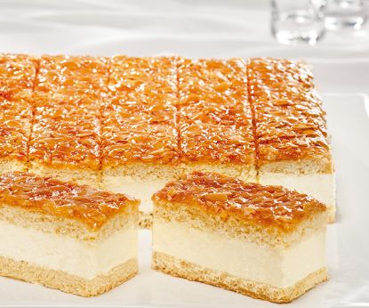 Bild von PFALZGRAF Mandel-Bienenstich-Schnitte 1800g mit der Beschreibung 20 geschnitten ODZ