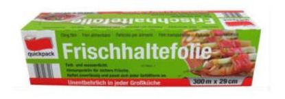 Bild von Frischhaltefolie 300 m x 29 cm mit der Beschreibung Quickpack